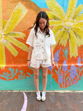 Load image into Gallery viewer, White Denim Shirt &amp; Short Set - By Frankie