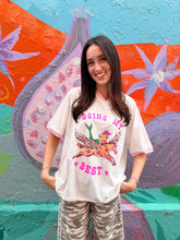 Load image into Gallery viewer, White 'Doing My Best' T-Shirt - By Frankie