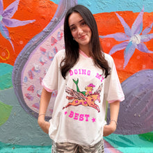 Load image into Gallery viewer, White 'Doing My Best' T-Shirt - By Frankie