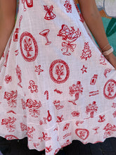Load image into Gallery viewer, White Santa Print Maxi Dress - By Frankie