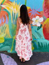 Load image into Gallery viewer, White Santa Print Maxi Dress - By Frankie
