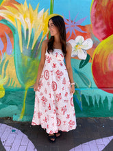 Load image into Gallery viewer, White Santa Print Maxi Dress - By Frankie