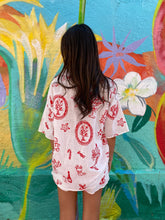 Load image into Gallery viewer, White Short Set With Santa Print - By Frankie