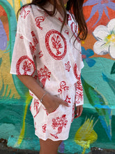 Load image into Gallery viewer, White Short Set With Santa Print - By Frankie