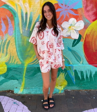 Load image into Gallery viewer, White Short Set With Santa Print - By Frankie