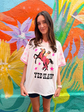 Load image into Gallery viewer, White 'Yee-Haw' Mermaid Rodeo T-Shirt - By Frankie
