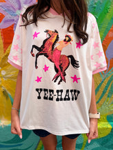 Load image into Gallery viewer, White 'Yee-Haw' Mermaid Rodeo T-Shirt - By Frankie