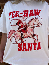 Load image into Gallery viewer, White &#39;Yeehaw Santa&#39; T-Shirt &amp; Short Set - By Frankie