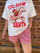 Load image into Gallery viewer, White &#39;Yeehaw Santa&#39; T-Shirt &amp; Short Set - By Frankie