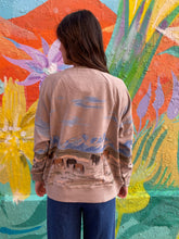 Load image into Gallery viewer, Wild Horses Box Raglan Crew Sweater in Stone - All About Eve