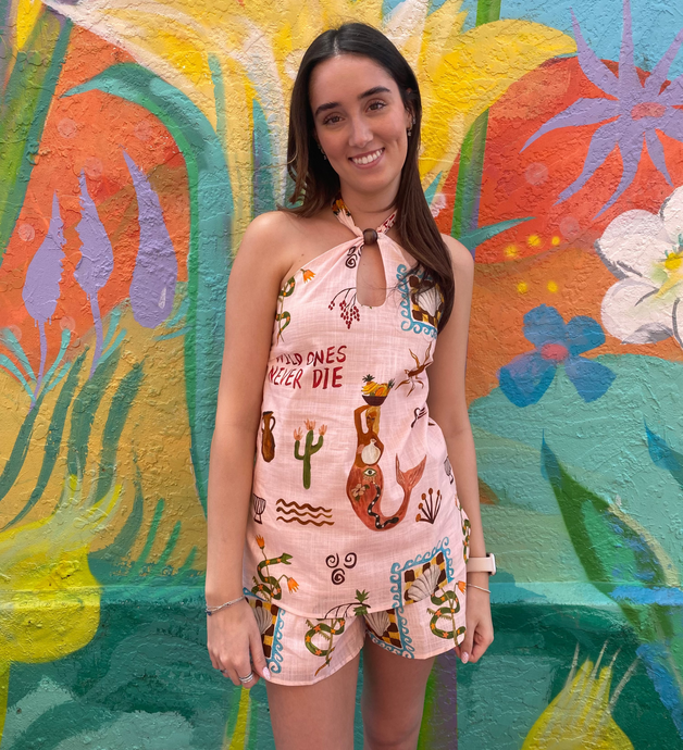 Wild Ones Halter Neck Top & Short Set - By Frankie