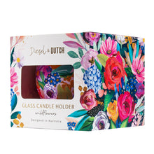 Load image into Gallery viewer, Wildflowers Glass Tealight Candle Holder