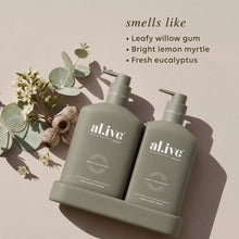Load image into Gallery viewer, Willow Gum &amp; Lemon Myrtle Wash &amp; Lotion Duo - al.ive body