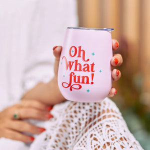 Oh What Fun Wine Tumbler