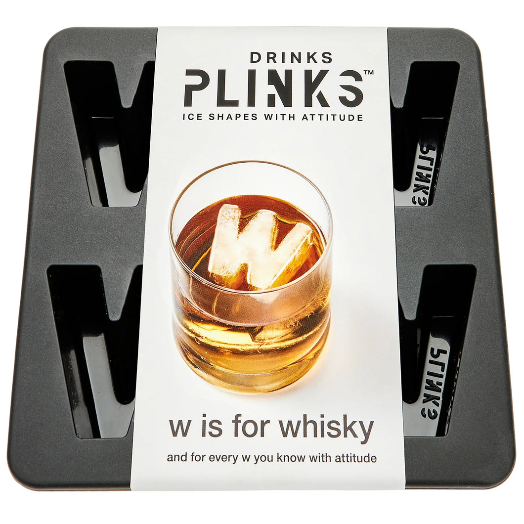 For Whisky Drinkers - Letter W Ice Cube Tray