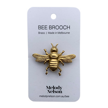 Load image into Gallery viewer, Worker Bee Brass Brooch