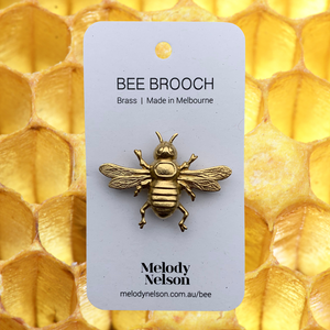 Worker Bee Brass Brooch