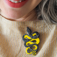 Load image into Gallery viewer, Yellow-Bellied Sea Snake Brooch - Erstwilder Great Barrier Reef