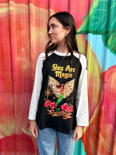 Load image into Gallery viewer, Black &amp; White 'You Are Magic' Raglan Long Sleeve Tee - By Frankie