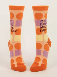 'You're F*cking Welcome Everybody' Women's Socks