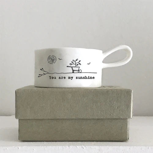 'You Are My Sunshine' Porcelain Handled Tea Light Holder