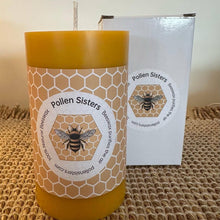 Load image into Gallery viewer, Sweet Bee Medium Pillar 100% Pure Beeswax Candle