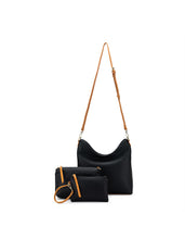 Load image into Gallery viewer, Black Blair 3 Piece Handbag Set