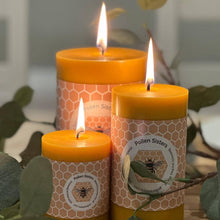 Load image into Gallery viewer, Sweet Bee Medium Pillar 100% Pure Beeswax Candle