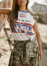 Load image into Gallery viewer, Born in Aus Camo Raglan Tank - Farmer By Whitney