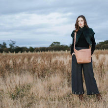 Load image into Gallery viewer, Vintage Tan Ella Medium Leather Bag