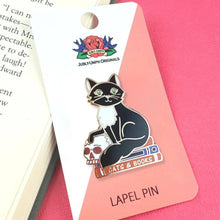 Load image into Gallery viewer, 'Cats And Books' Lapel Pin