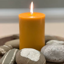 Load image into Gallery viewer, Sweet Bee Medium Pillar 100% Pure Beeswax Candle