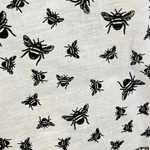Load image into Gallery viewer, White Bee Linen Tea Towel