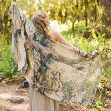 Load image into Gallery viewer, &#39;Earth and Sky&#39; Bamboo Scarf with Tree Print - Market of Stars