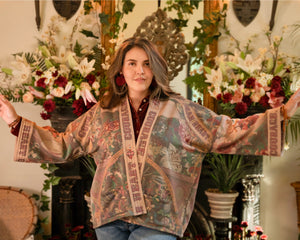 'Courage Dear Heart' Fleece Cottage Cardigan Jacket - Market of Stars