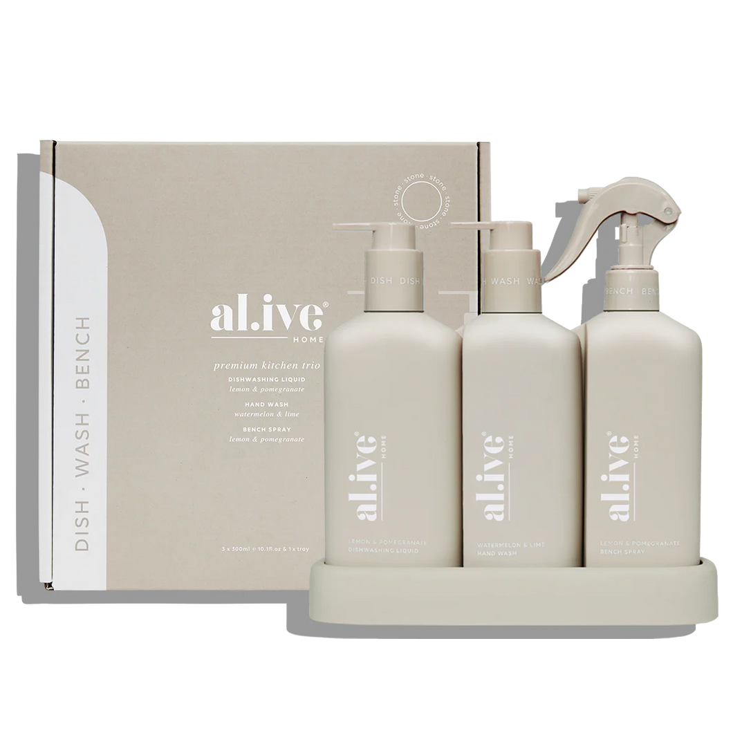 Lemon & Pomegranate + Watermelon & Lime Kitchen Trio - al.ive body