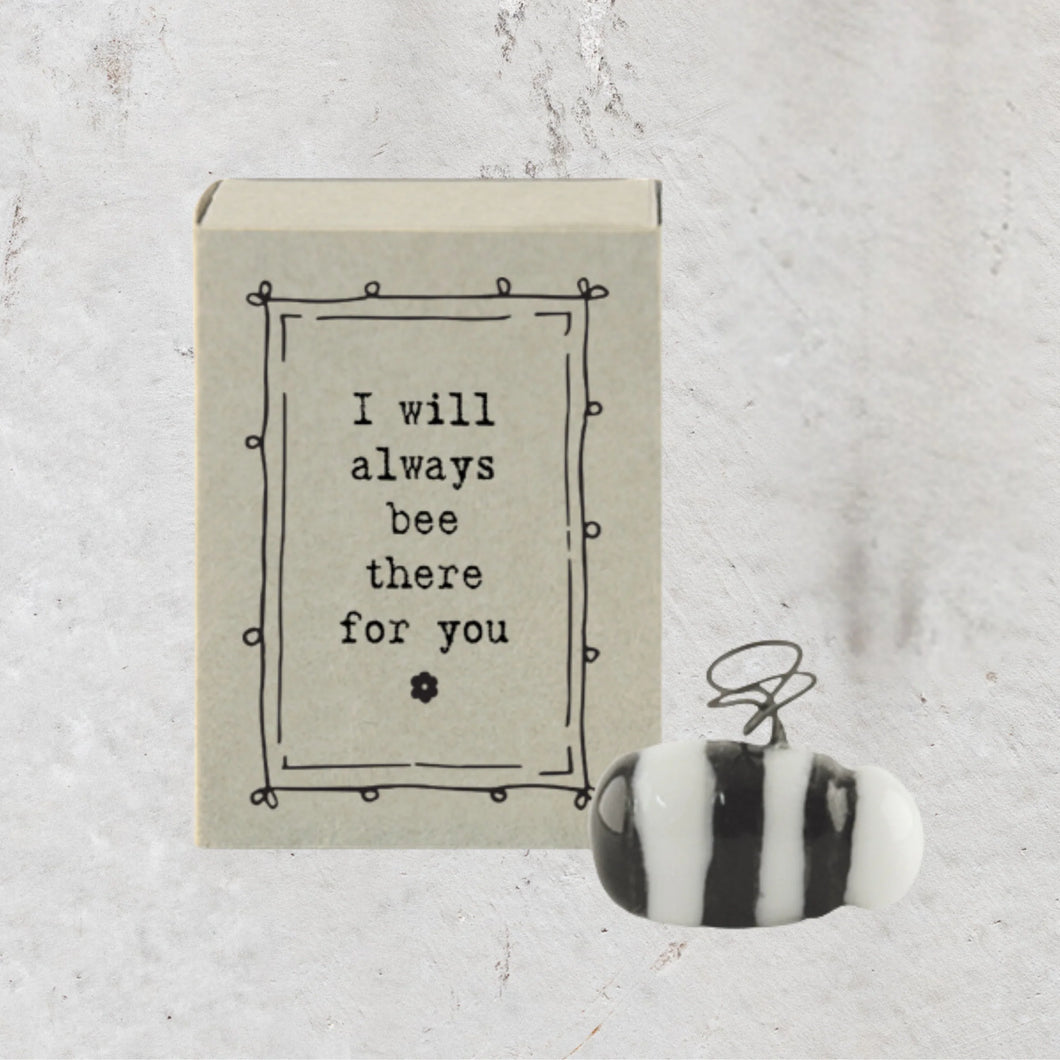 Little Bee Porcelain Matchbox Figurine