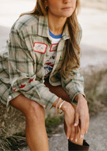 Load image into Gallery viewer, Military Check Boyfriend Button Up Shirt - Farmer By Whitney