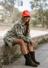 Load image into Gallery viewer, Military Check Boyfriend Button Up Shirt - Farmer By Whitney