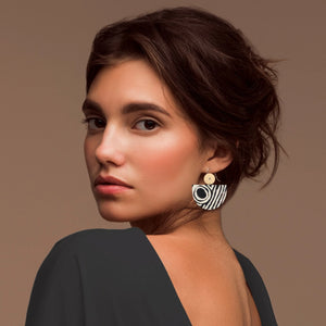 Large Bell Circle Drop Earrings - Murdie Morris Wild Dog x Moe Moe