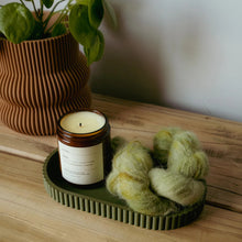 Load image into Gallery viewer, Medium Moss Green Scalloped Trinket Tray