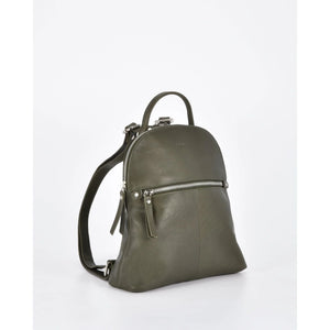 Olive Sherry Leather Backpack