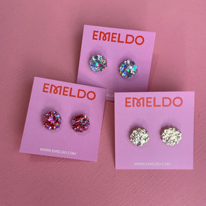 Tammy Glitter Studs - Assorted Colours