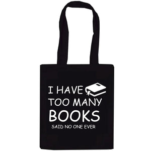 Too Many Books Canvas Tote Bag