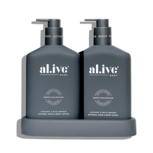 Load image into Gallery viewer, Coconut &amp; Wild Orange Wash &amp; Lotion Duo - al.ive body