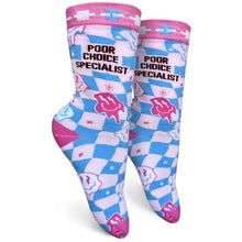 Load image into Gallery viewer, &#39;Poor Choice Specialist&#39; Women&#39;s Crew Socks