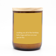 Load image into Gallery viewer, &#39;Birthday Feels&#39; Heartfelt Quote Candle - Commonfolk Collective
