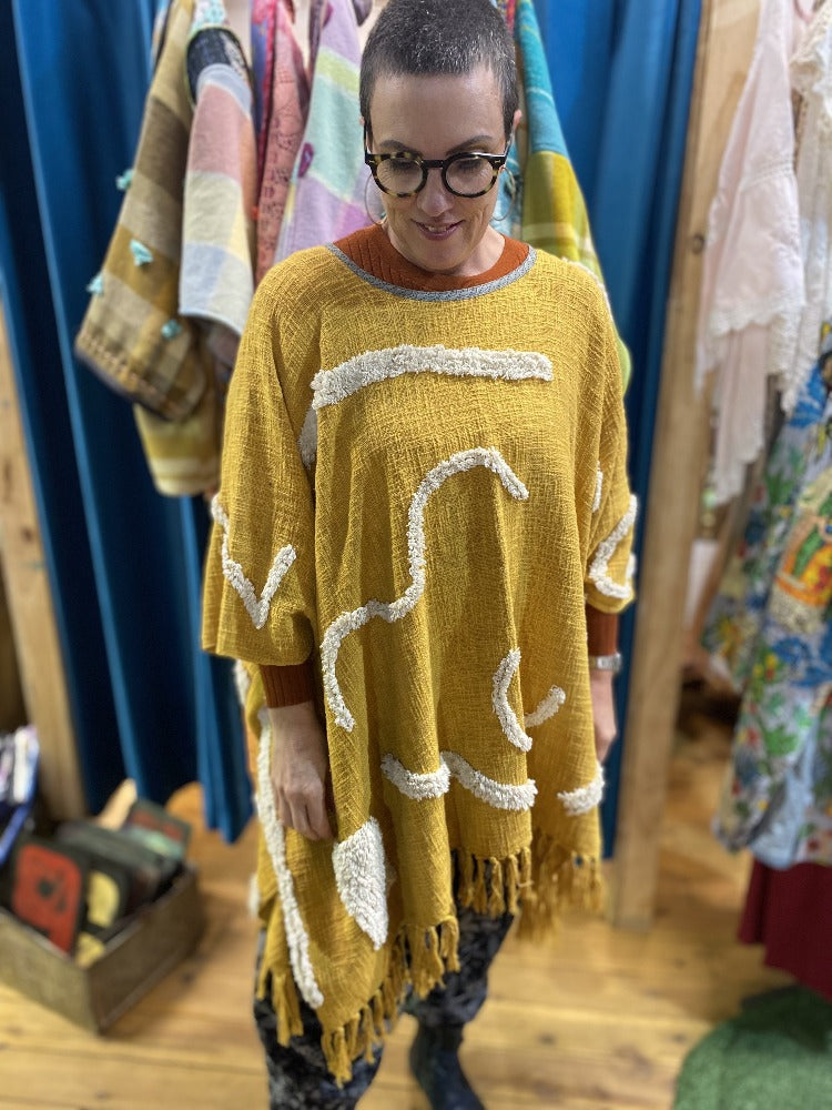 “Mellow Mustard” - “Handmade by Alicia” Poncho