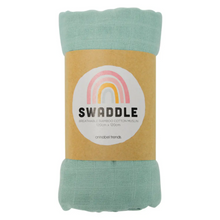 Load image into Gallery viewer, Mint Bamboo/Cotton Muslin Swaddle
