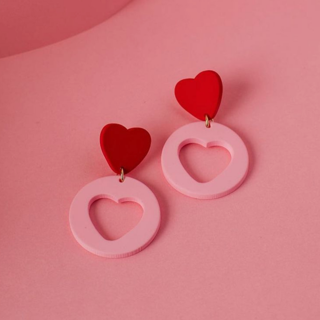 Pink gin store earrings